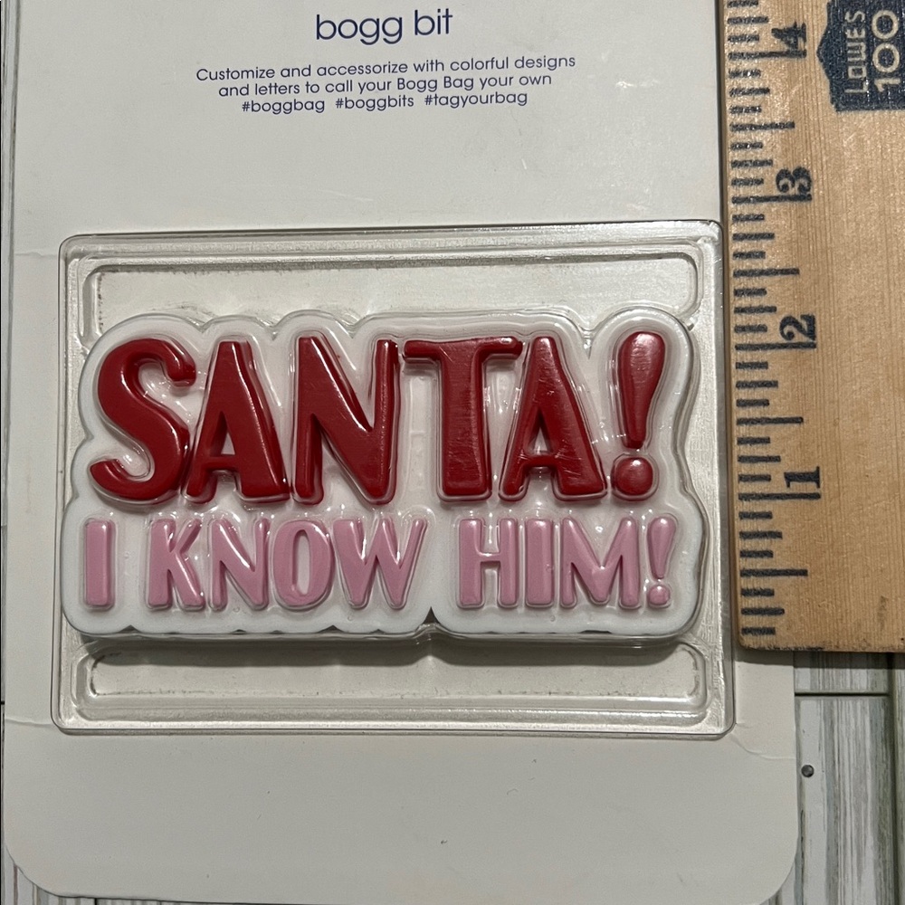 Bogg bit bogg bag accessories Santa ! I know him!‎ Christmas holiday red pink - Picture 7 of 7